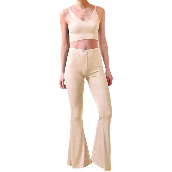 Ribbed loungewear set - sand beige - Picture 3 of 6